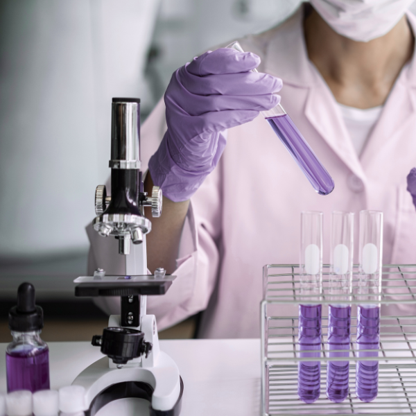 Harvard scientist working in lab